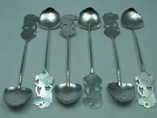 6 Teelöffel Silber 900 Asien